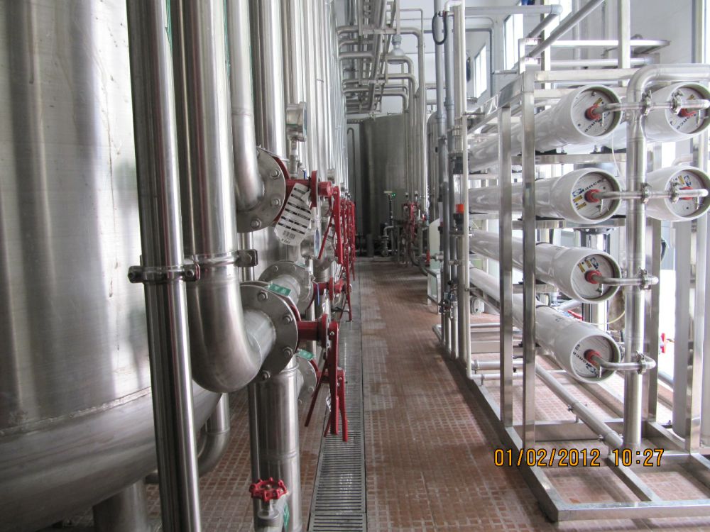 飲料廠(chang)20m3ph純(chun)水係統(tong)
